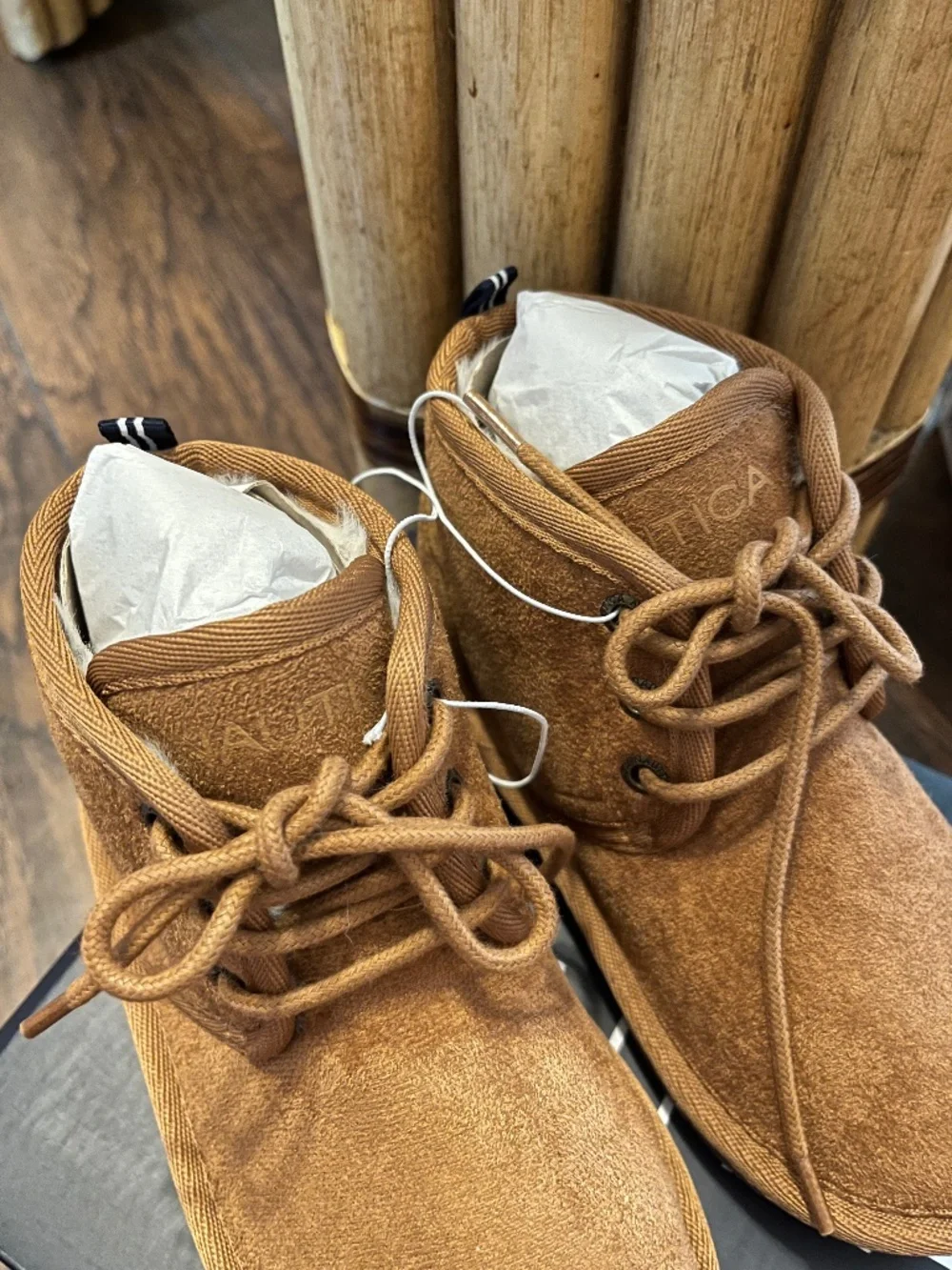 Nautica Toddler Gilrs’ Dulverton Cold Weather Lace Up Boots in Cognac Sz-10